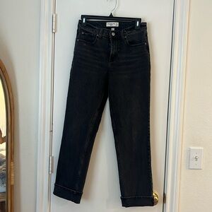 Abercrombie Curve Love Straight Mid Rise Jean